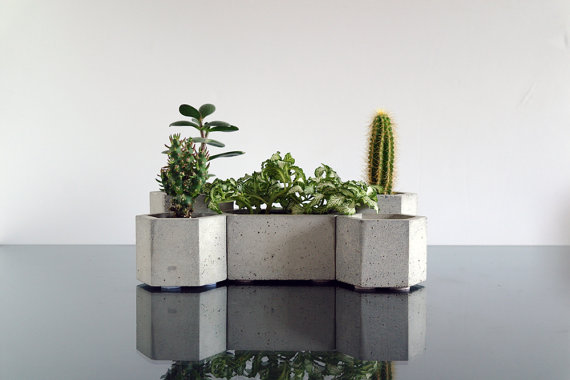 etsy - ConcWoodStreet - betonový květináč - 2
