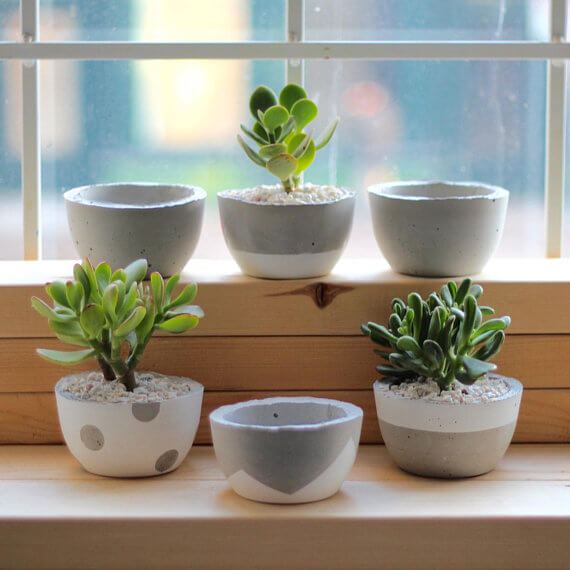 etsy - EMSAYstudio - betonový květináč