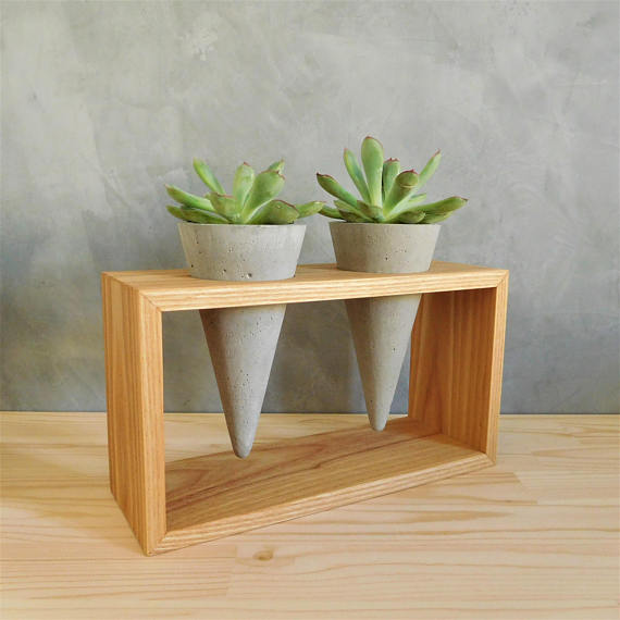 etsy - woodini - betonový květináč